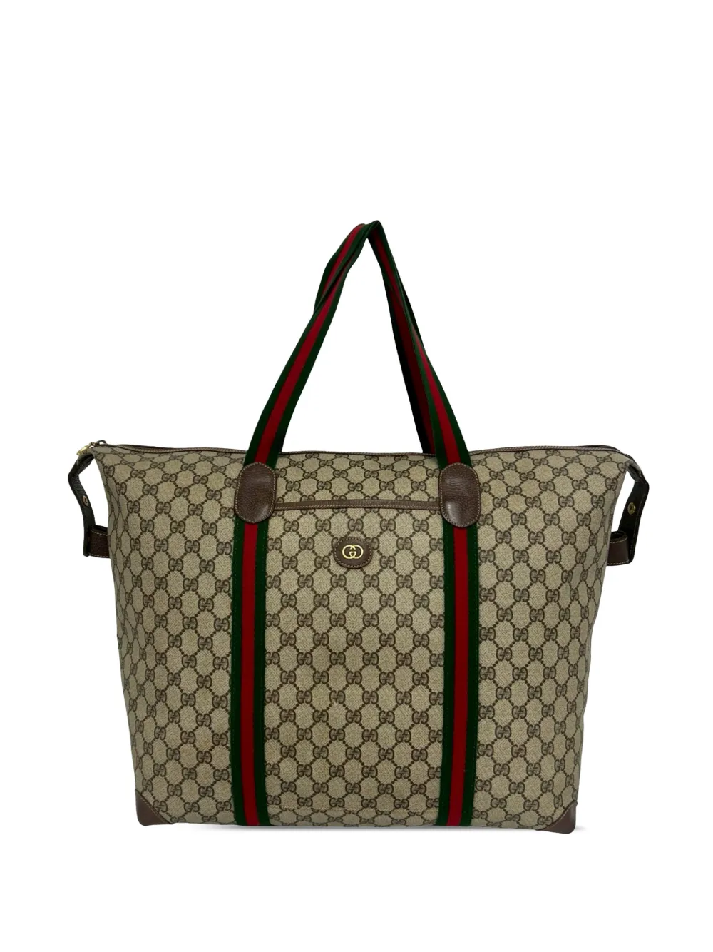 Gucci Pre-Owned Borsa tote in tessuto GG Supreme con decorazione Web 2000-2015 - Toni neutri