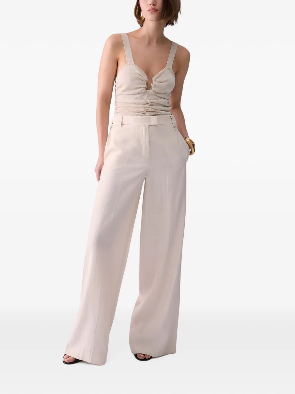 LIU JO Lurex elegante top Beige