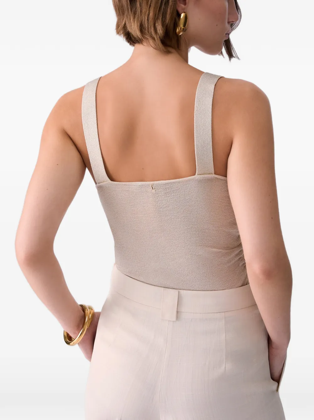 LIU JO Lurex elegante top Beige