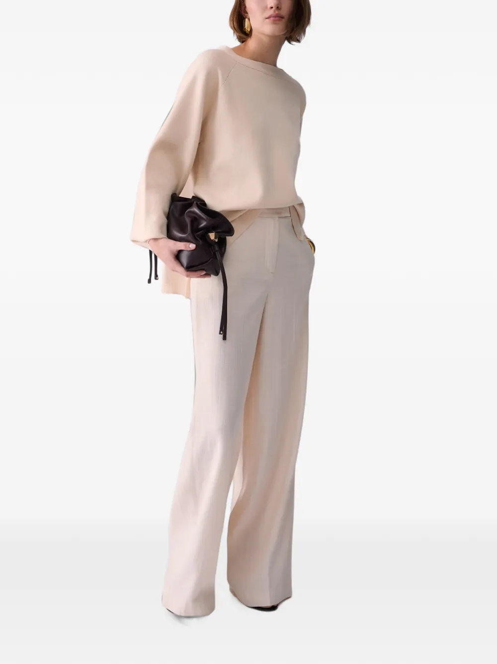 LIU JO Gebreide sweater met uitgesneden details Beige