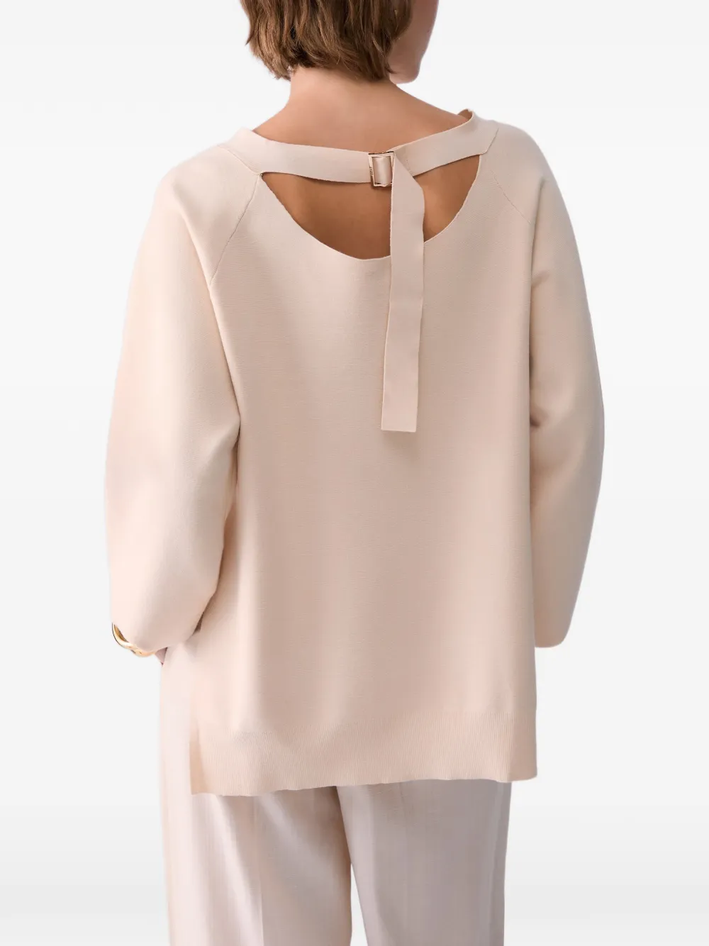LIU JO Gebreide sweater met uitgesneden details Beige