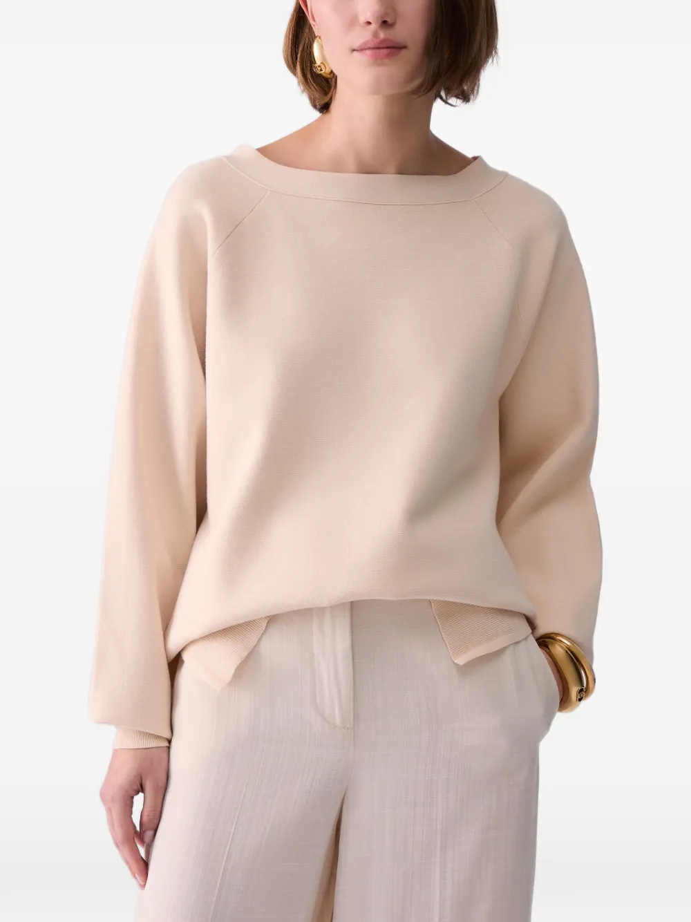 LIU JO Gebreide sweater met uitgesneden details Beige