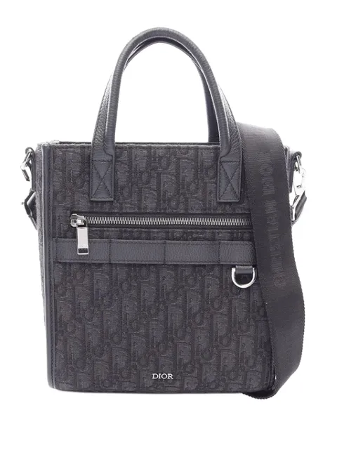 Christian Dior Pre-Owned 2010-2026 Mini Oblique Canvas Safari North-South Tote satchel