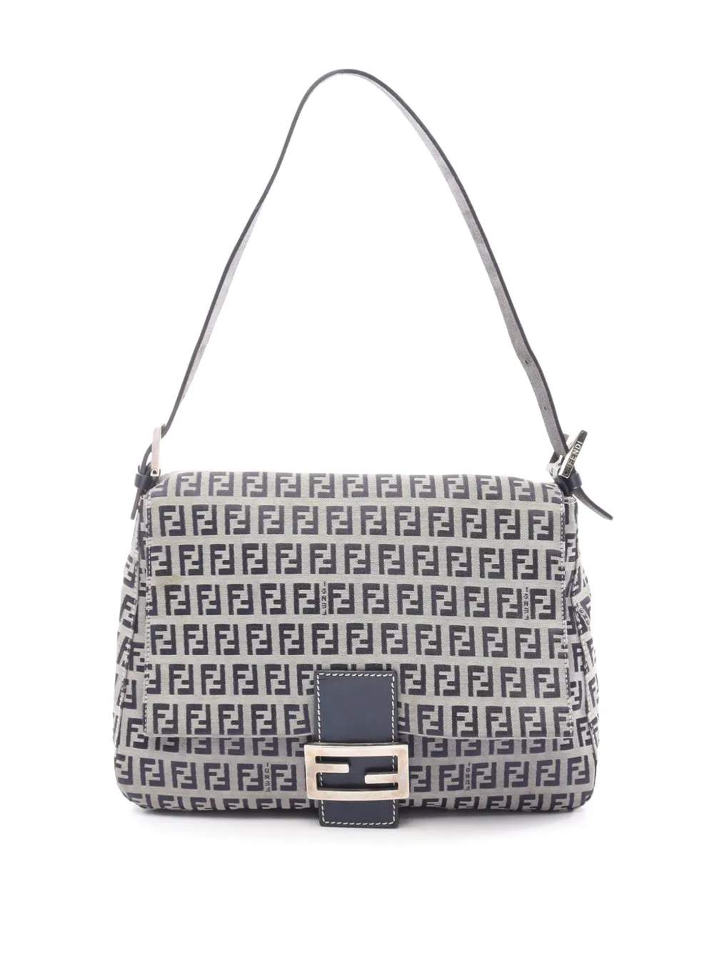 Fendi Pre-Owned Borsa a spalla Mamma Forever in tela con motivo Zucchino 2000-2010 - Grigio