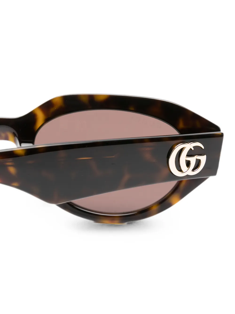 Gucci Eyewear Double G zonnebril met schildpadschild-design Bruin