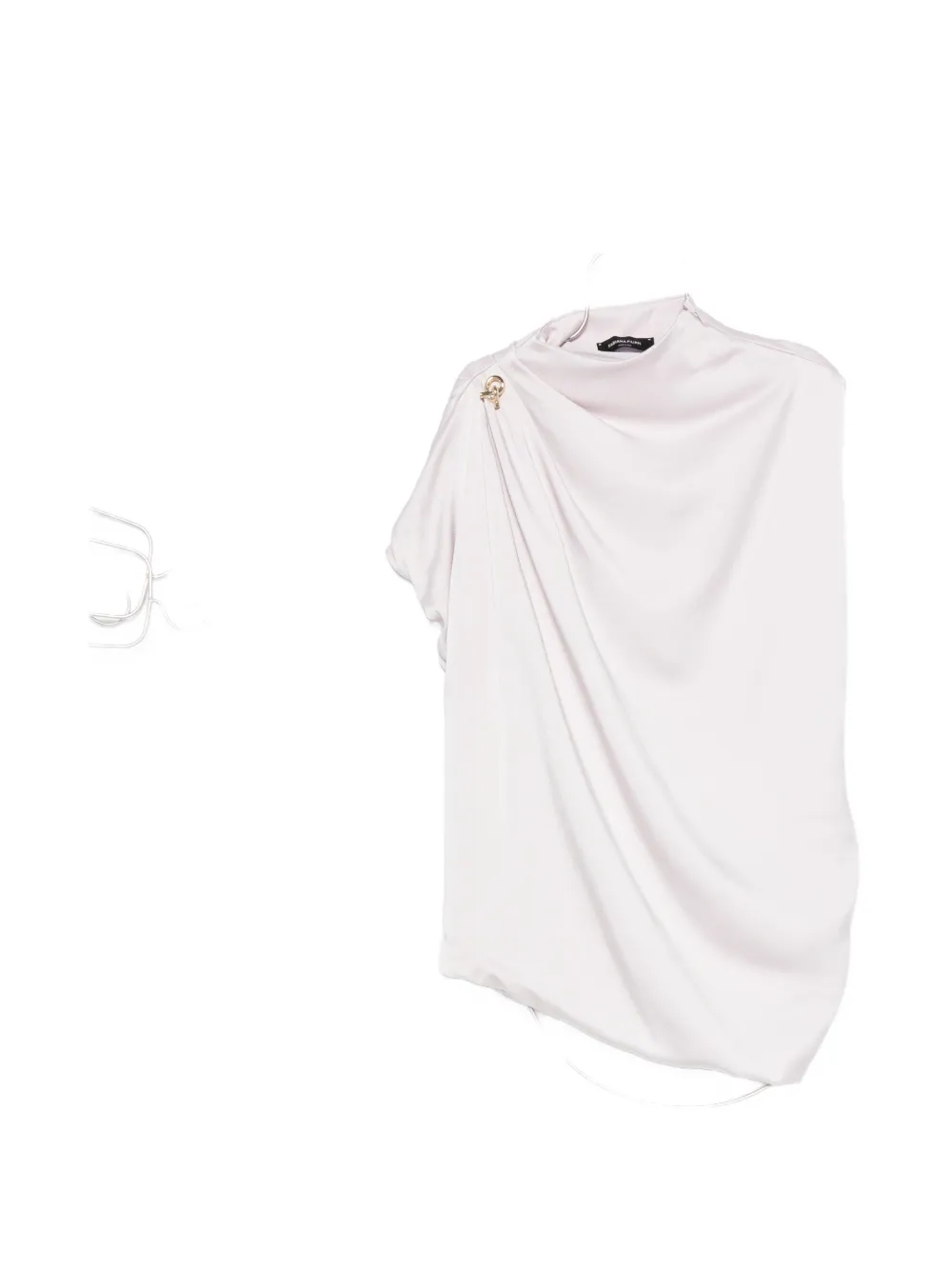 Fabiana Filippi draped-detail knot-embellished top - Nude