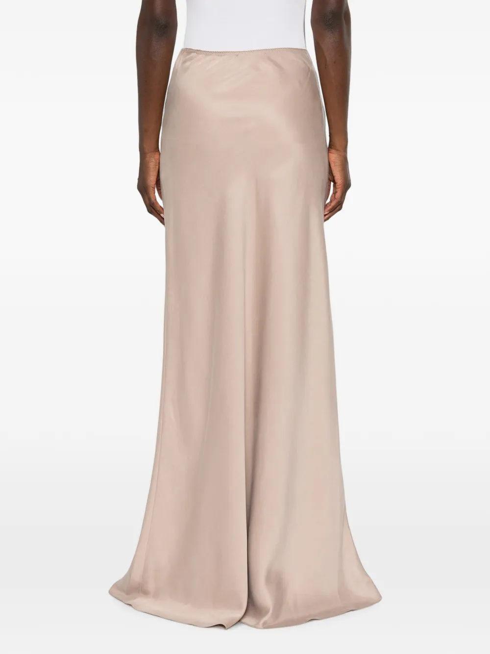 Fabiana Filippi Maxi-rok met satijnen afwerking Beige