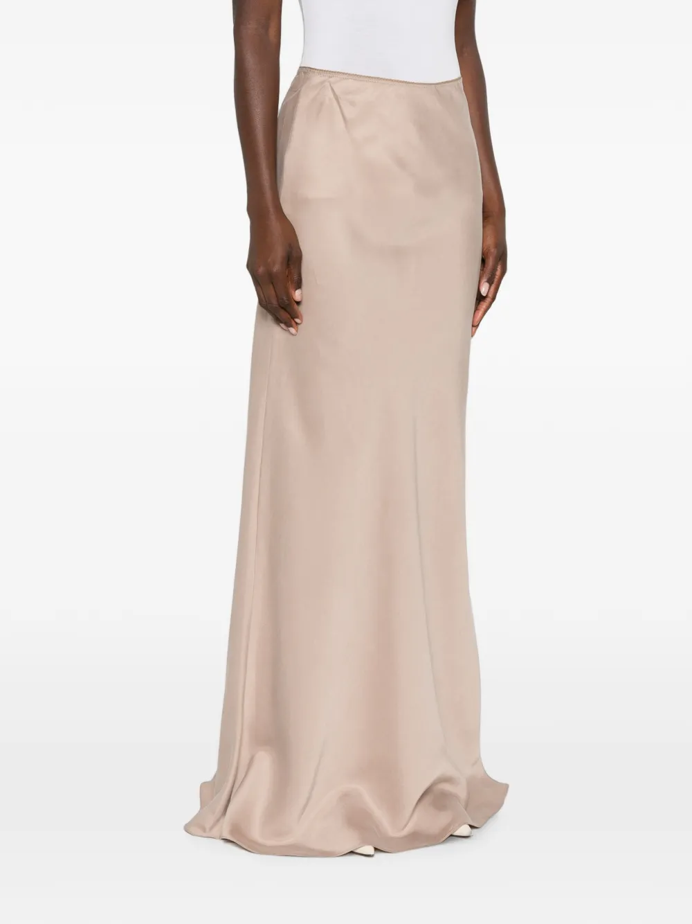 Fabiana Filippi Maxi-rok met satijnen afwerking Beige