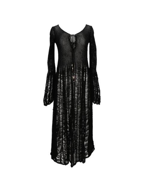 TOM FORD ladder-stitch maxi dress