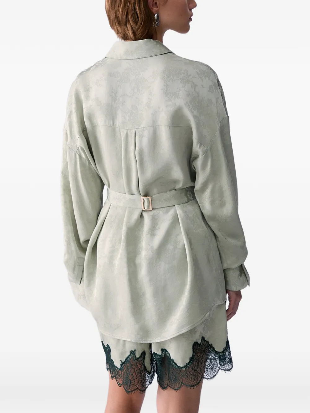 LIU JO Blouse met geborduurd juweel en jacquard Groen