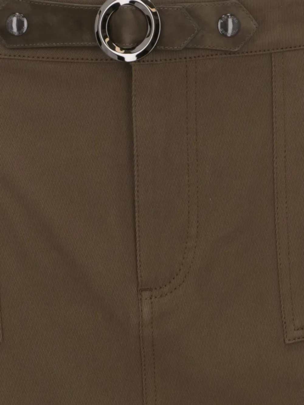 TOM FORD Midi-rok met ceintuur en split Bruin