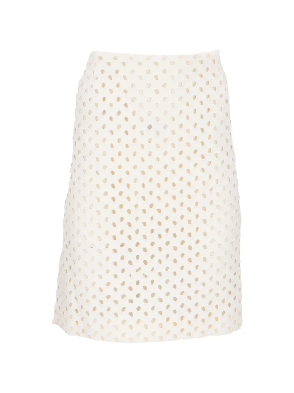 TOM FORD eyelet-embroidered pencil skirt - Bianco
