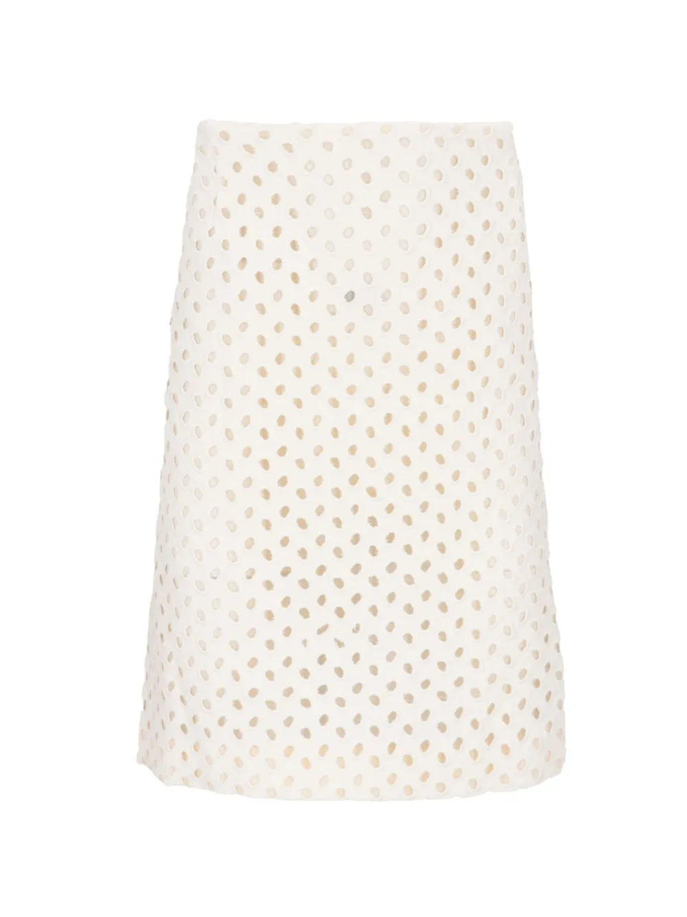 TOM FORD Kokerrok met geborduurde ringlets Wit