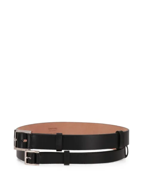 TOM FORD double-strap leather belt