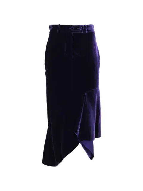 TOM FORD asymmetric ruffled midi skirt