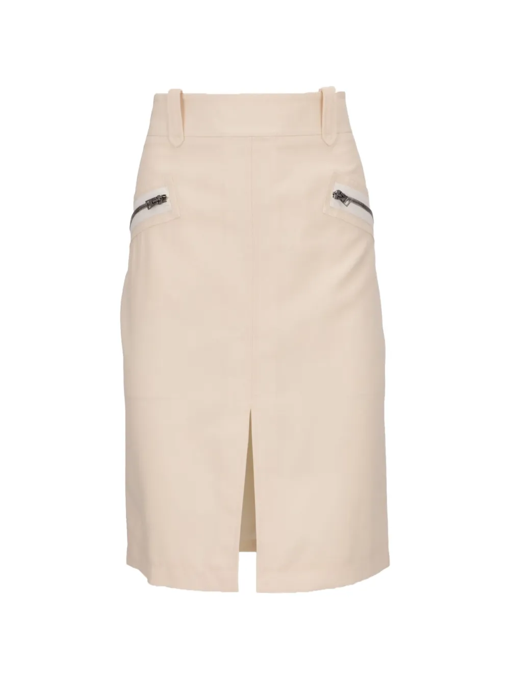 TOM FORD zip-pocket midi skirt - Toni neutri