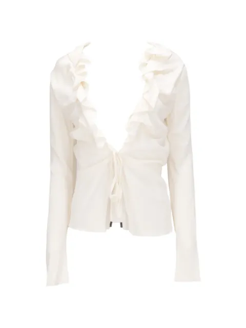 TOM FORD V-neck ruffled blouse