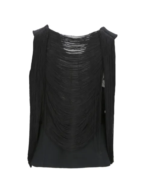 TOM FORD fringe-trimmed V-neck blouse