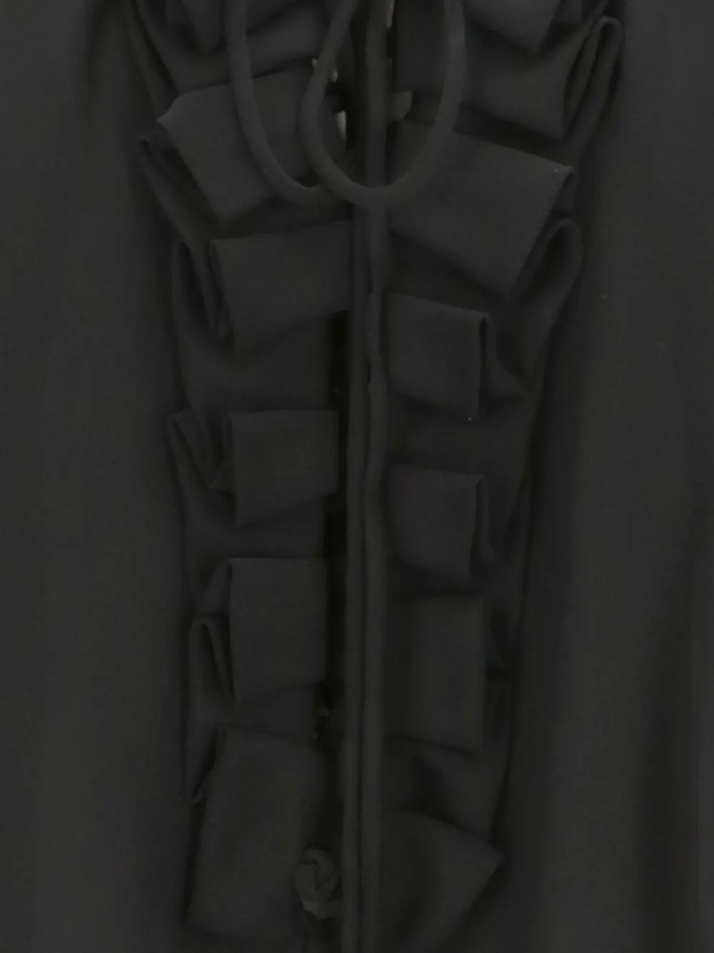 TOM FORD Blouse met ruches en veters Zwart