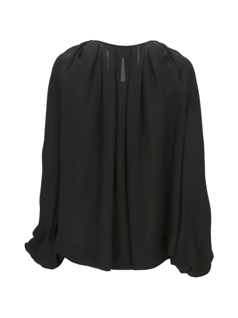 TOM FORD Blouse met ruches en veters Zwart