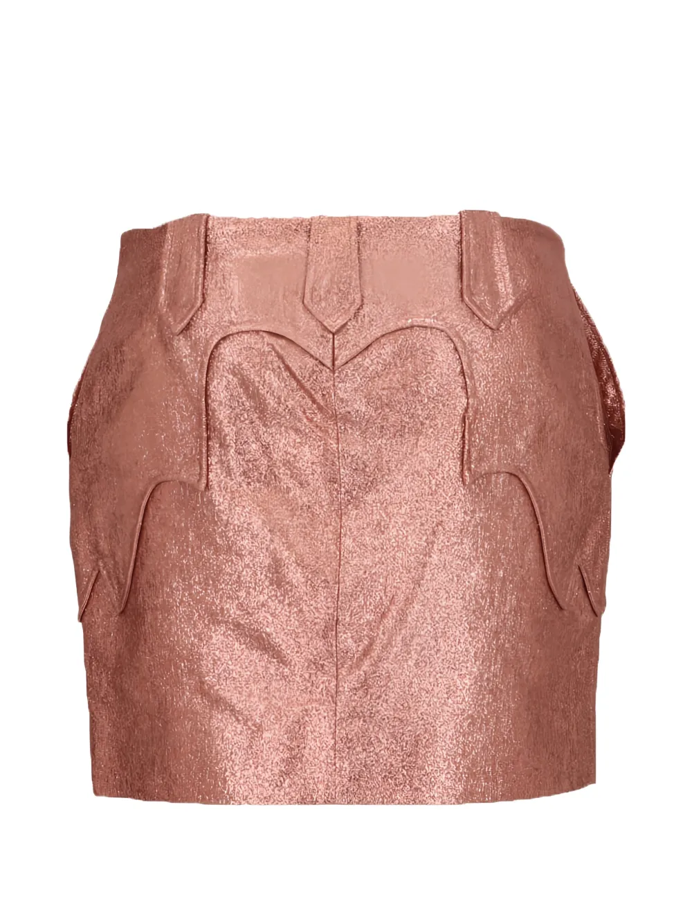 TOM FORD metallic-effect Western-style mini skirt - Arancione