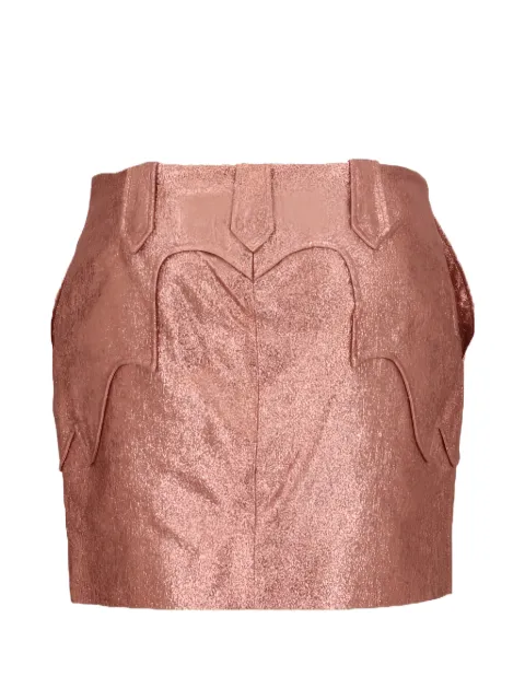 TOM FORD metallic-effect Western-style mini skirt