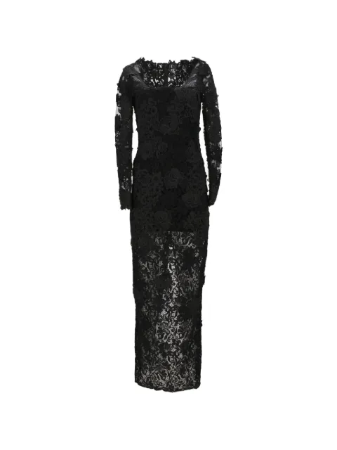 TOM FORD floral-lace long-sleeved maxi dress