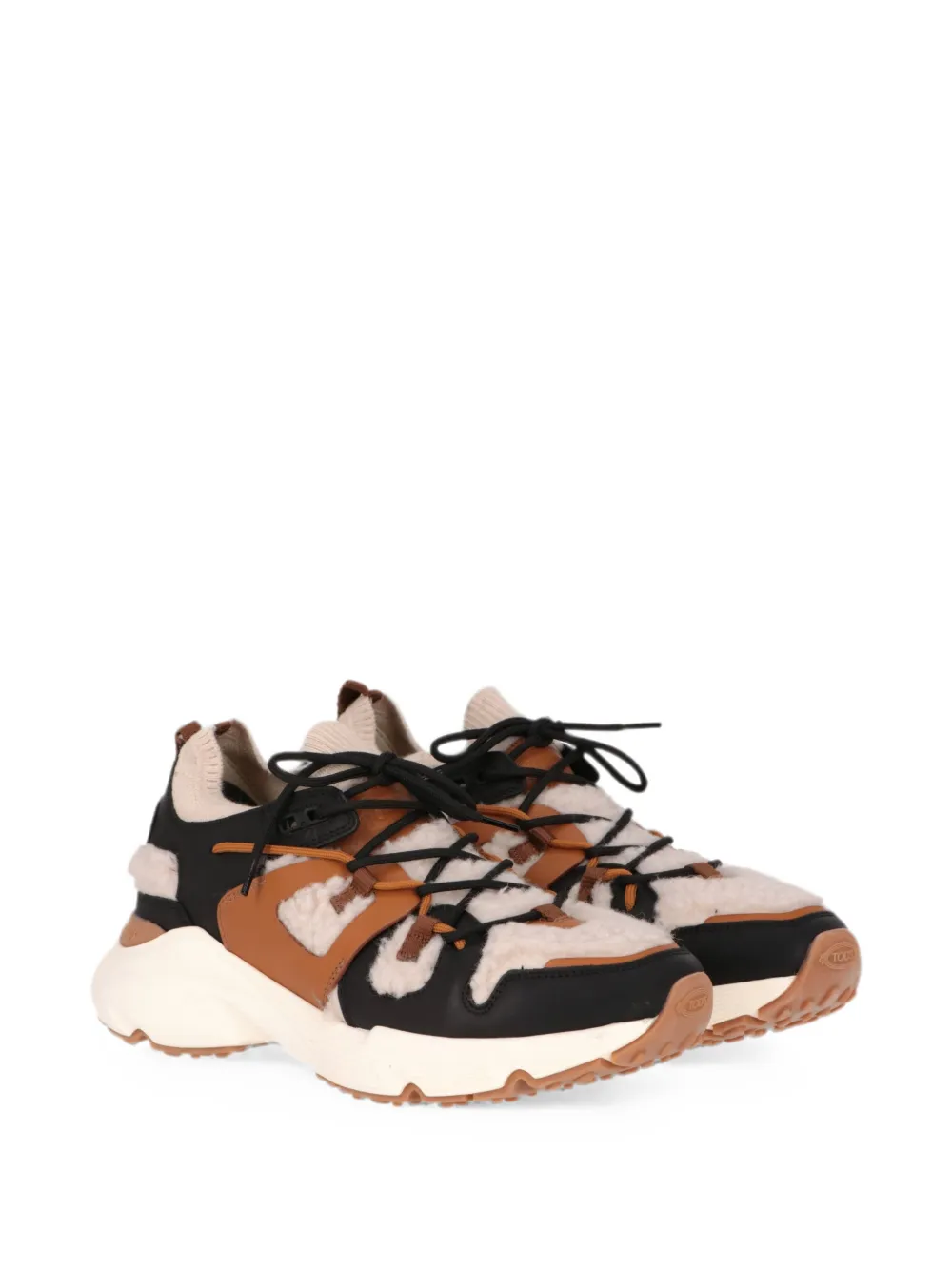 Tod's panelled chunky-sole sneakers Beige
