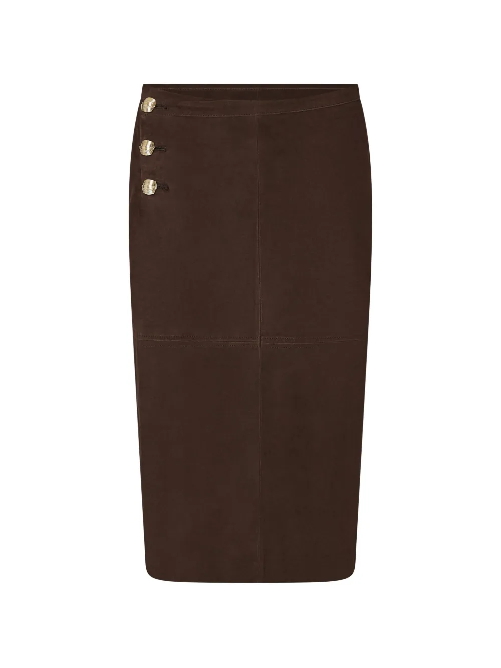 LIU JO suede midi skirt - Marrone
