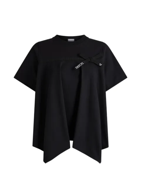 Patou draped bow-detail T-shirt