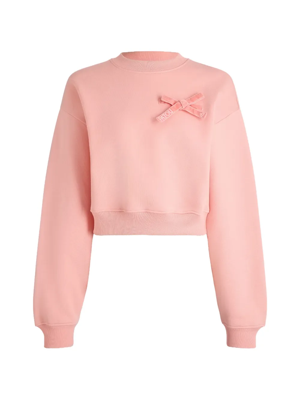Patou Cropped sweater met strik-detail Roze