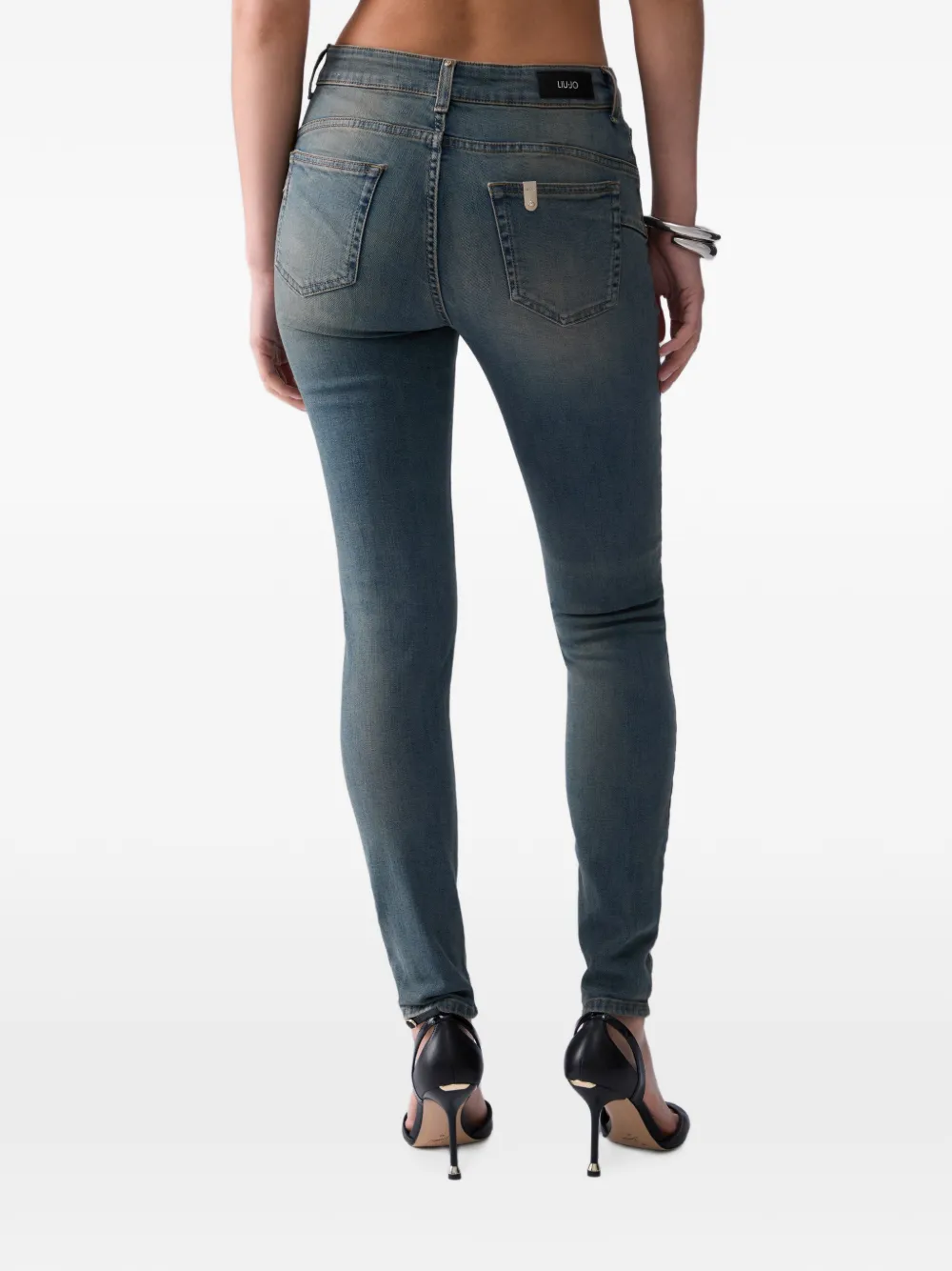 LIU JO Skinny jeans met knopen Blauw
