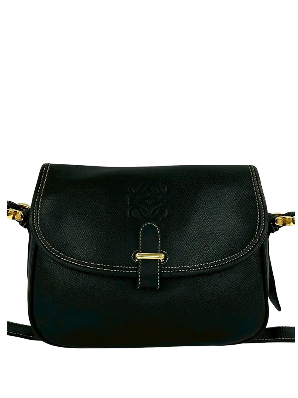 Loewe Pre-Owned Borsa a tracolla Anagram in pelle 2010-2026 - Nero