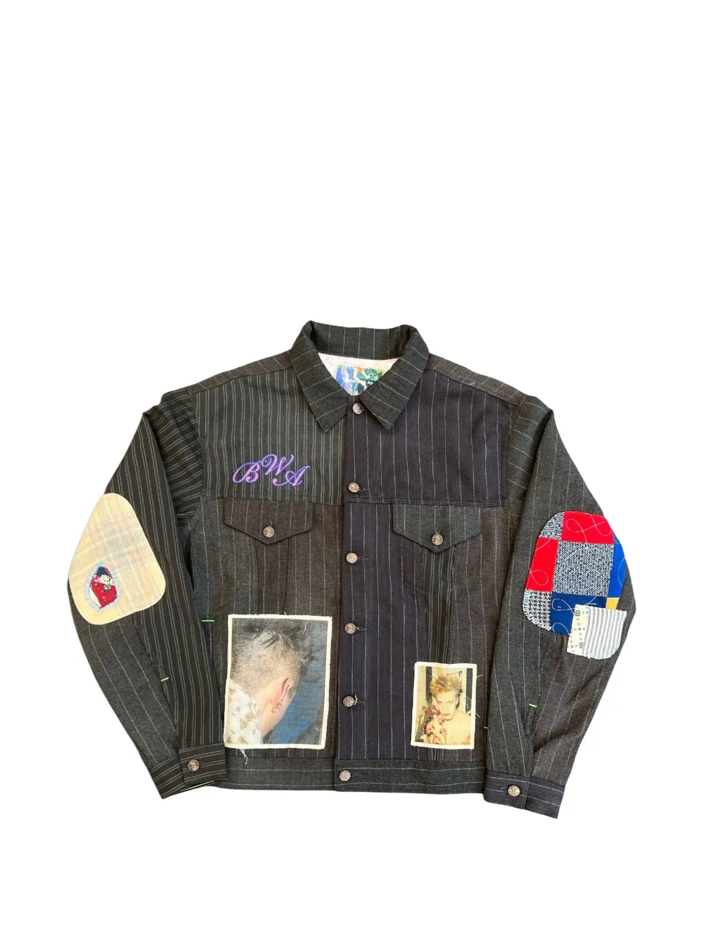 Better with Age Eastman striped jacket - Grigio