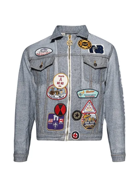 Better with Age  patch-detail reversible denim jacket