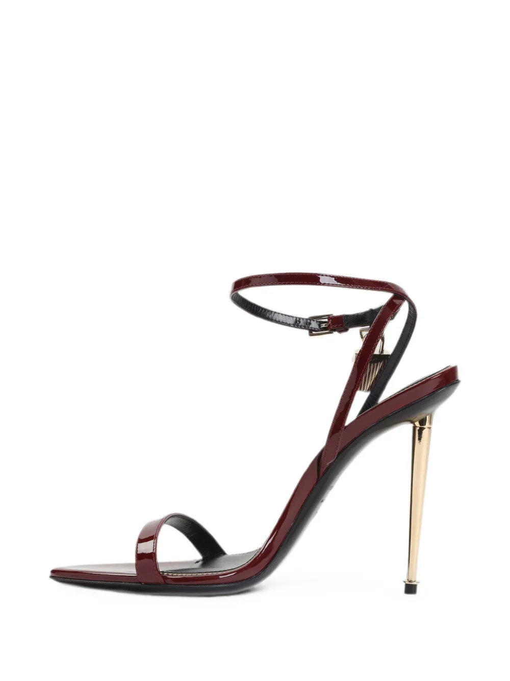 TOM FORD padlock-detail heeled sandals Rood