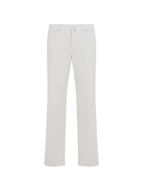 Kiton corduroy-effect straight-leg trousers