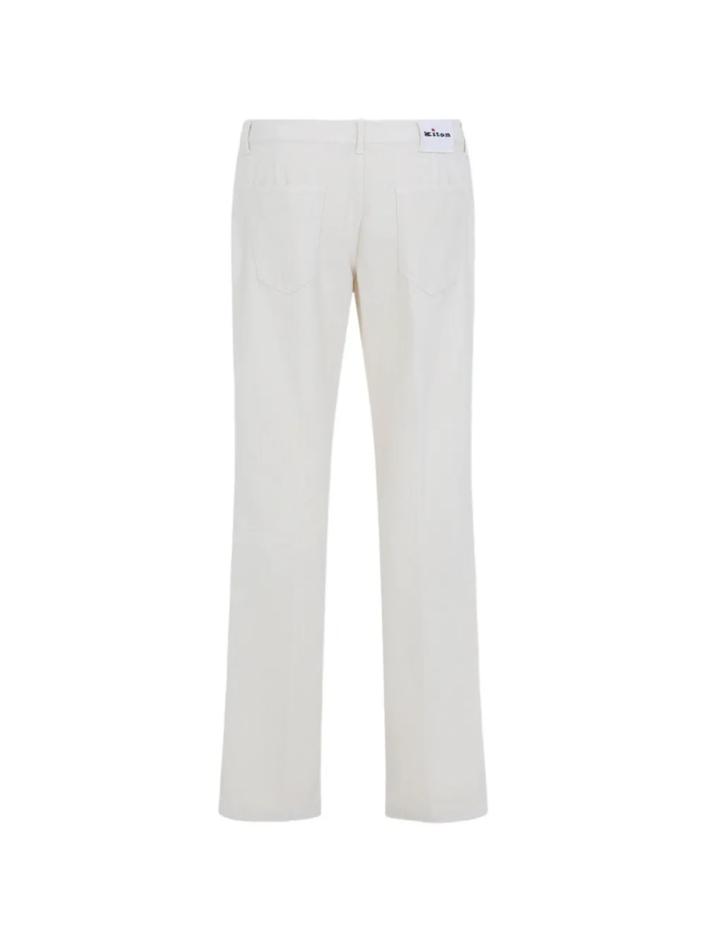 Kiton Straight broek met ribfluweel-effect Wit