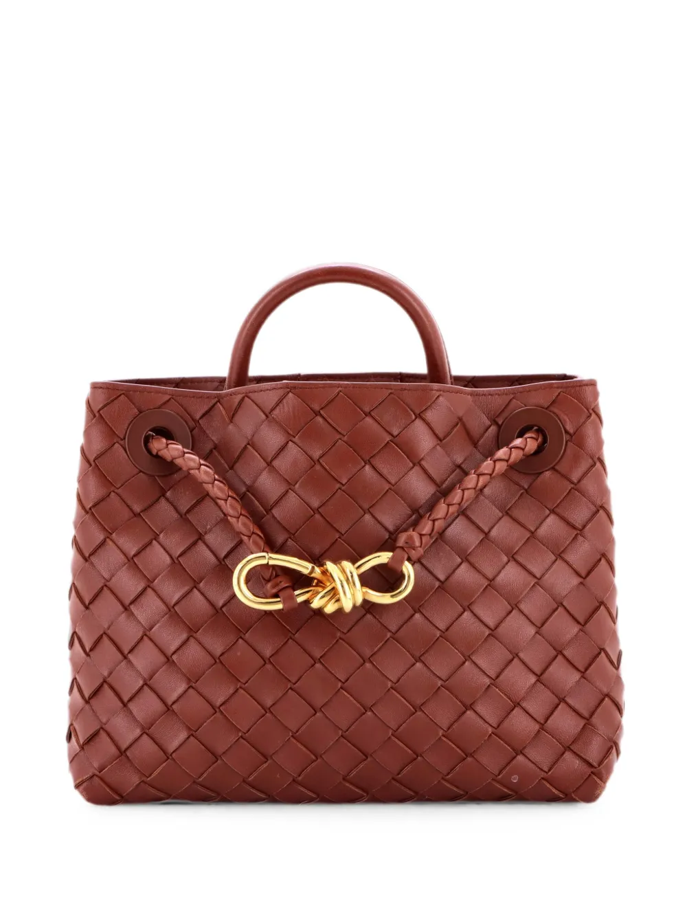 Bottega Veneta Pre-Owned Borsa a tracolla Andiamo piccola in nappa con design Intrecciato - Marrone