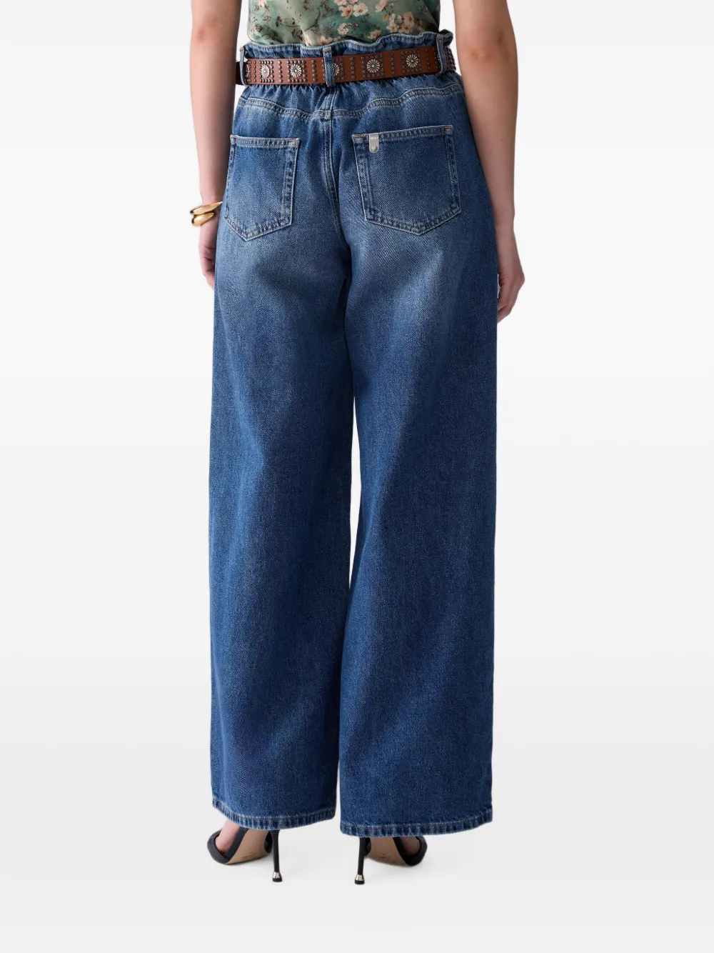 LIU JO Flared jeans met ceintuur Blauw