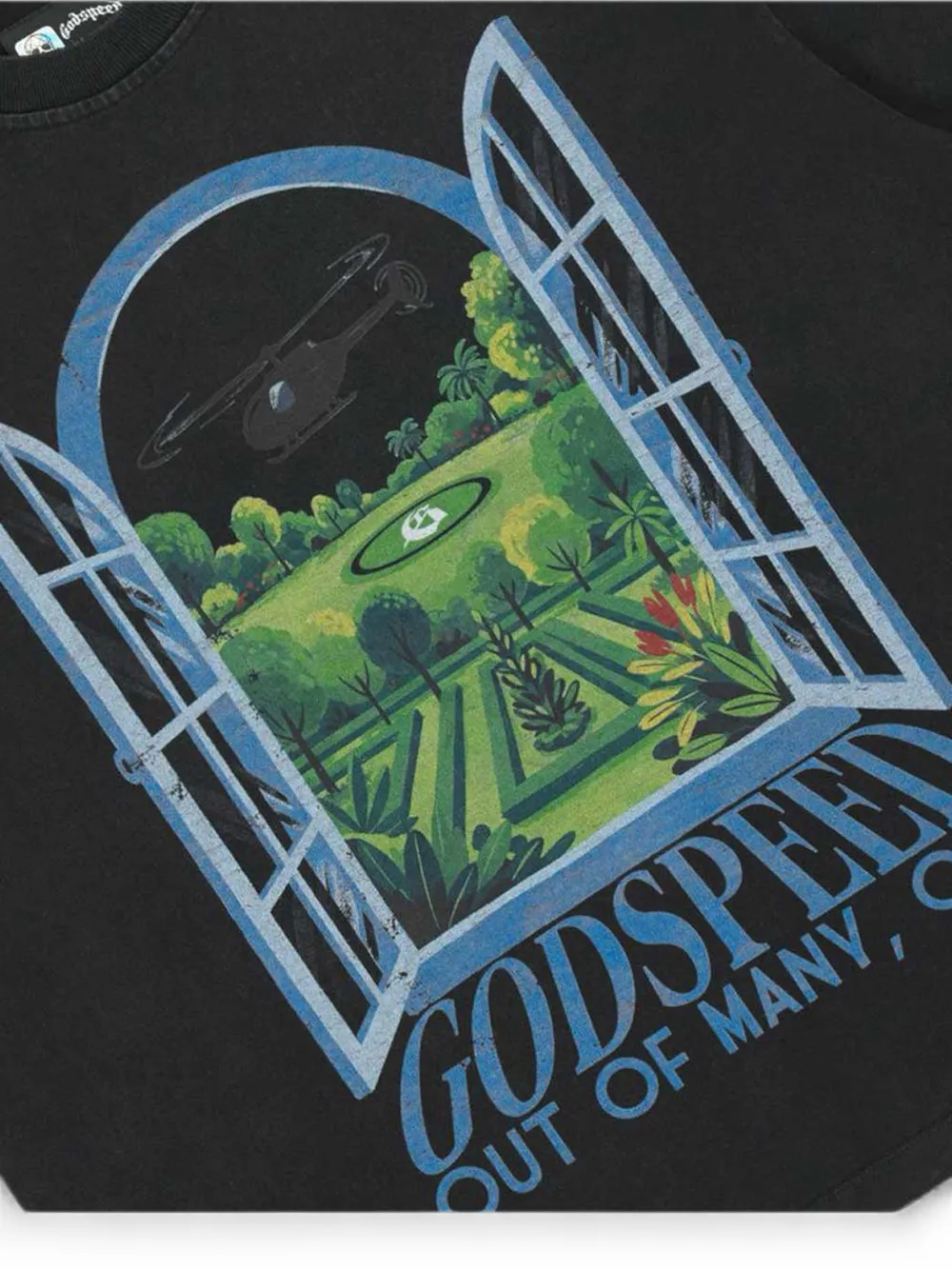 GODSPEED T-shirt met grafische print Zwart