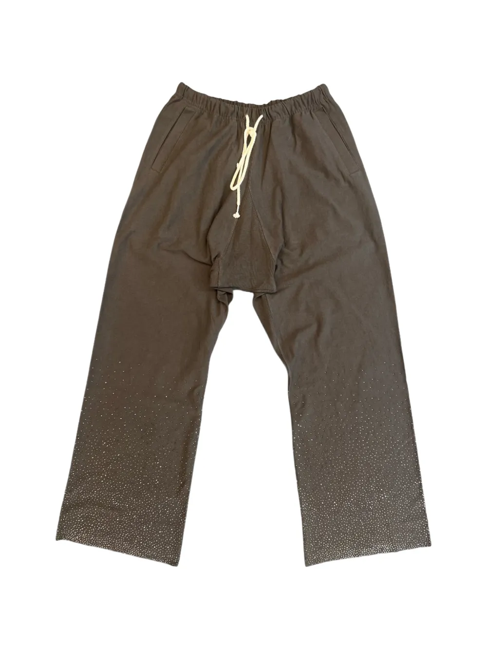 SECND SLF Vintage Flooded embellished track pants - Marrone