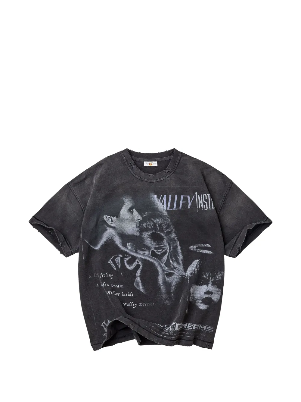 Vale graphic-print distressed-effect T-shirt - Schwarz