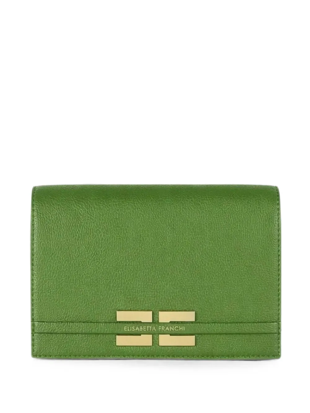 Elisabetta Franchi logo-plaque chain-strap shoulder bag - Verde