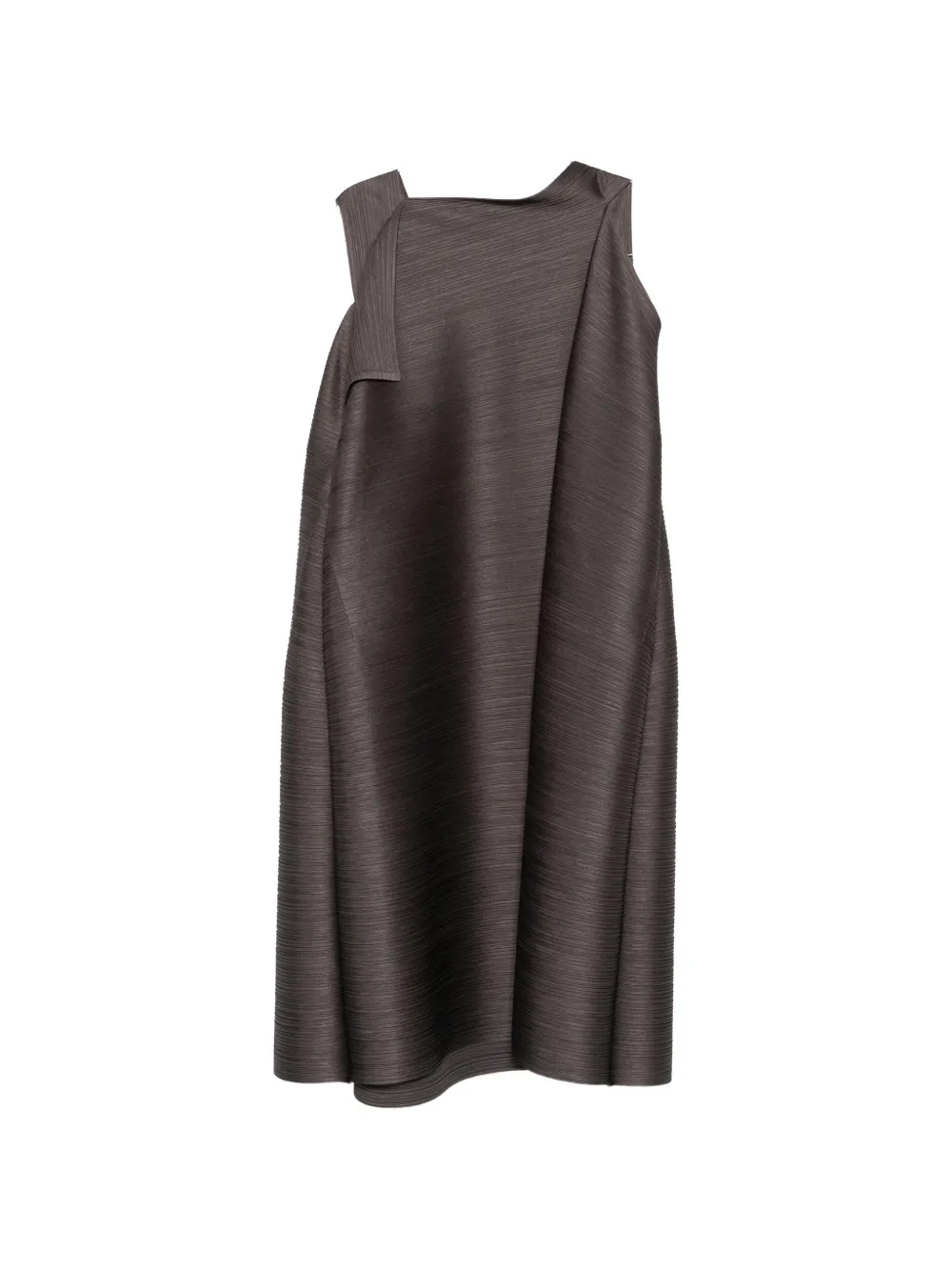 Pleats Please Issey Miyake pleated sleeveless dress - Grigio