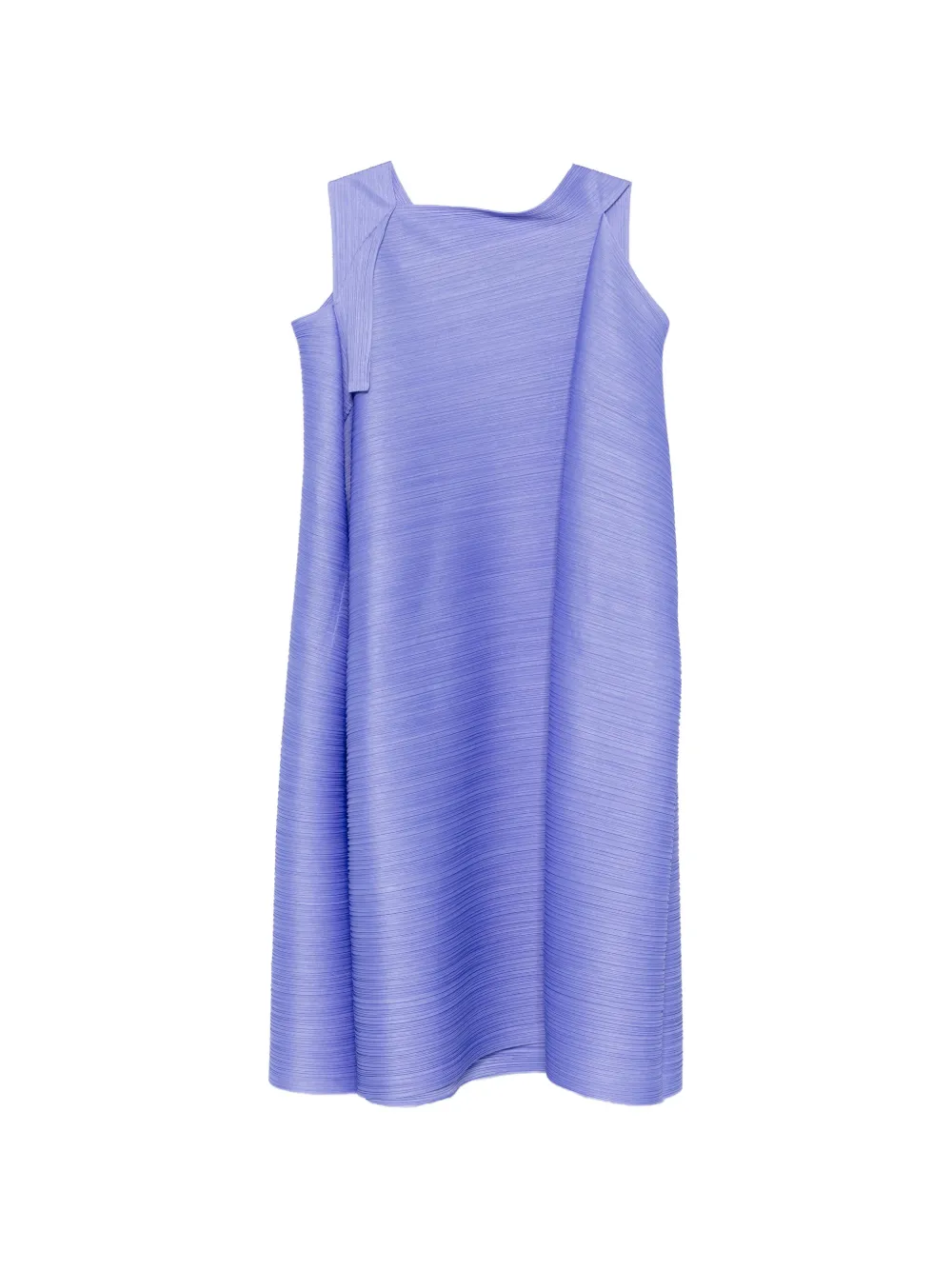 Pleats Please Issey Miyake Bouncy Basket pleated A-line midi dress - Purple