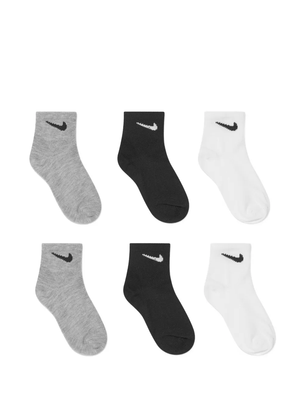 Nike Kids Swoosh-logo ankle socks set ( set of three ) - Weiß