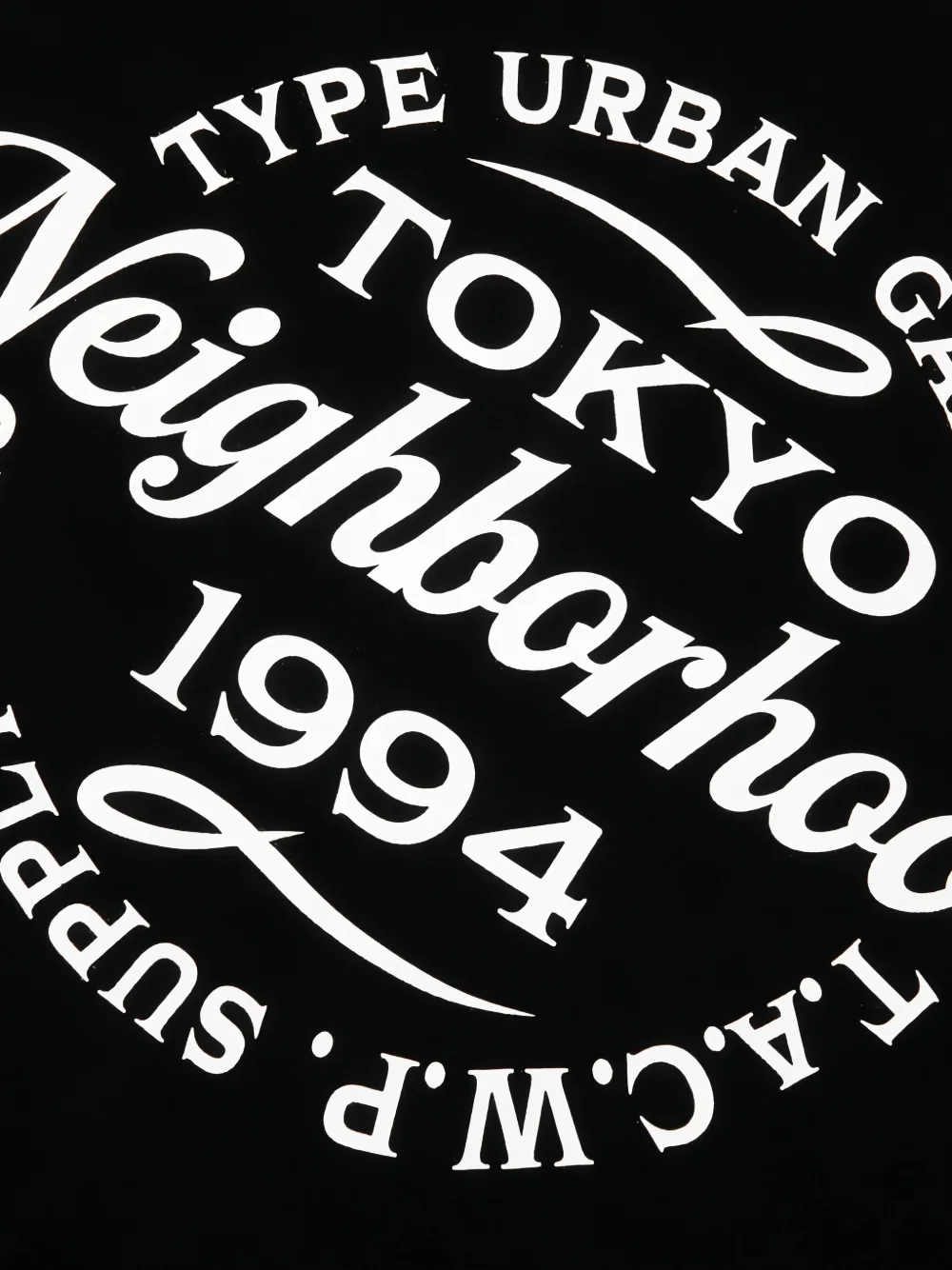 Neighborhood LS-4 T-shirt met logo-print Zwart