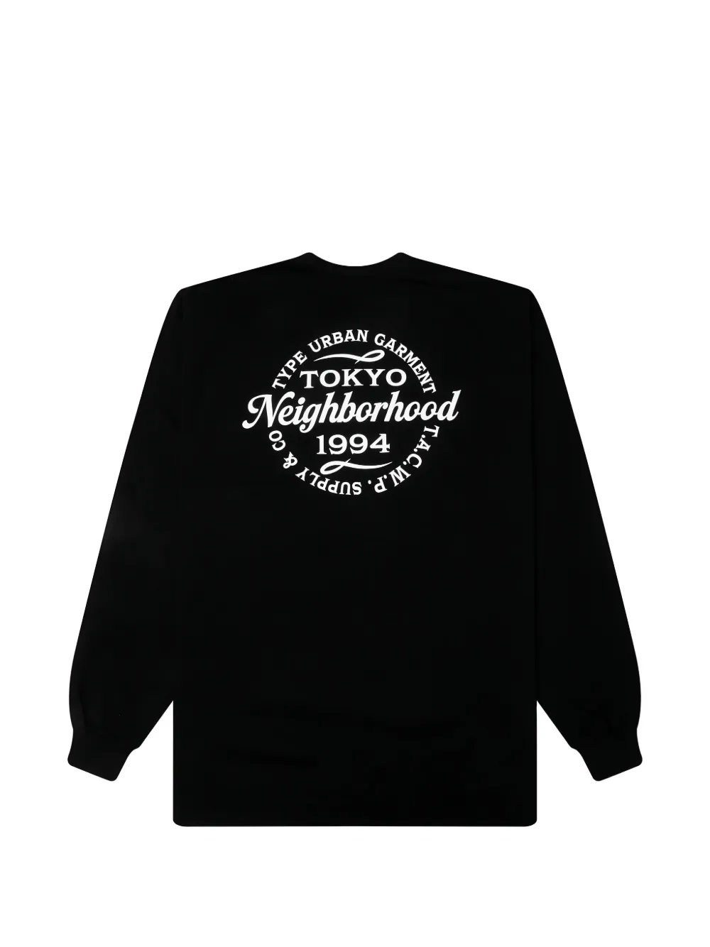 Neighborhood LS-4 T-shirt met logo-print Zwart