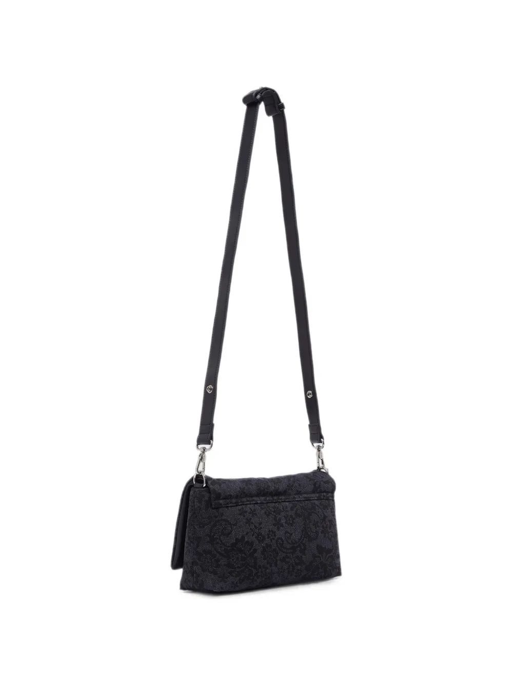 LIU JO Medium LaPuffy denim tas met print Grijs